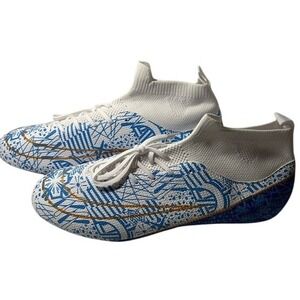 Men's Soccer Cleats – Blue/Gold Pattern –‎ Size 13